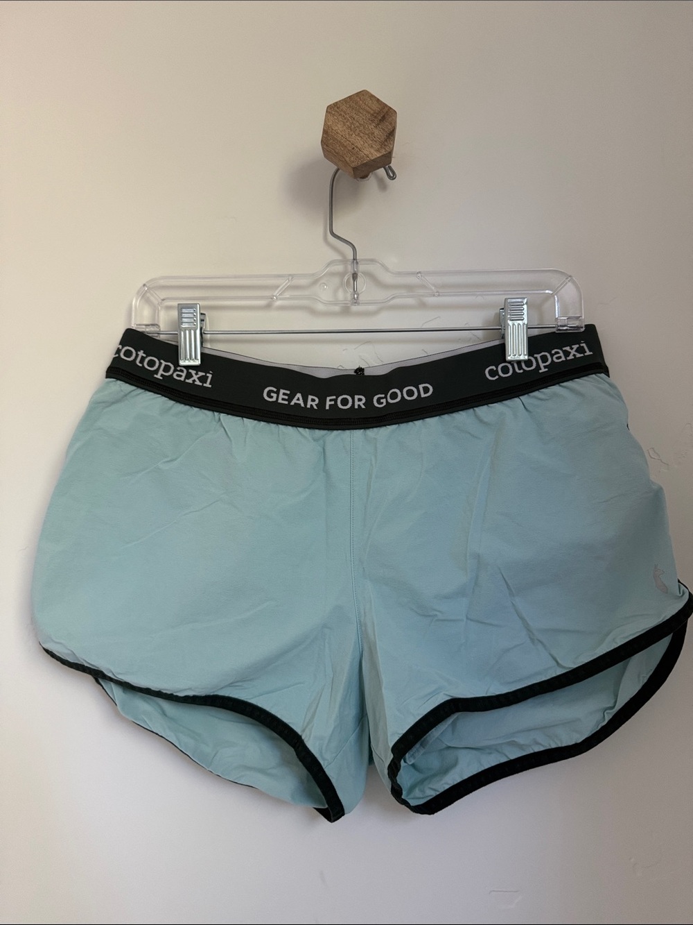 cotopaxi Mint Athletic Shorts with Black Trim